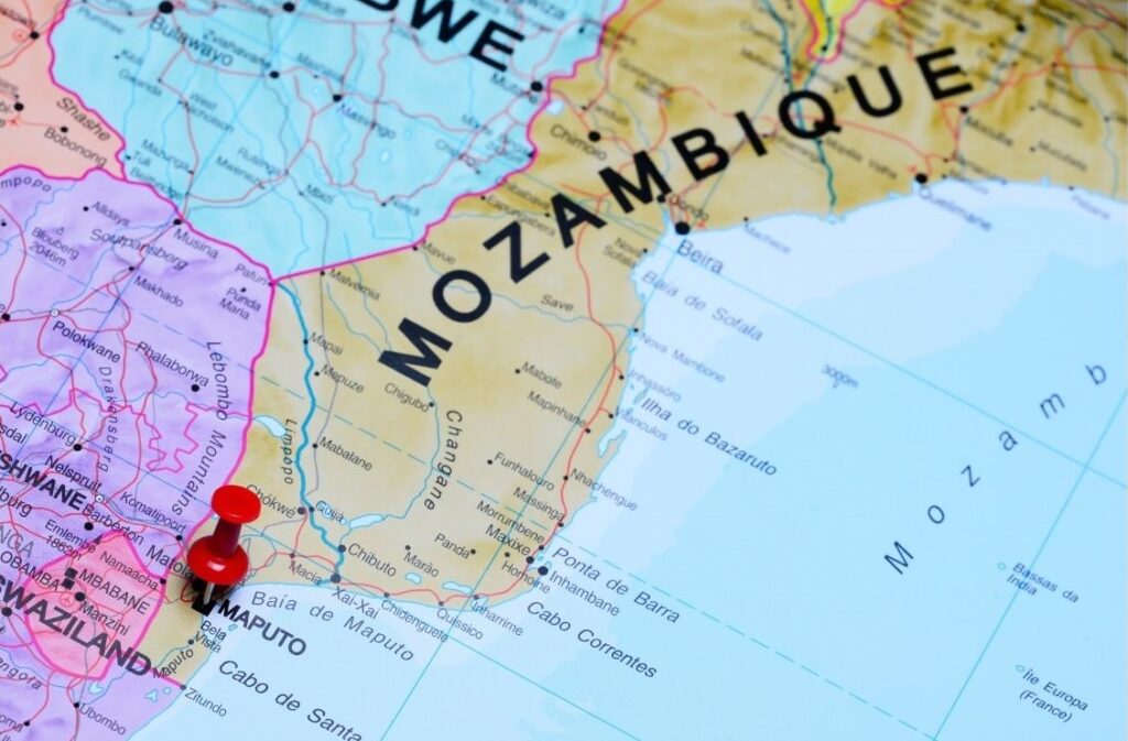 Mozambik mapa